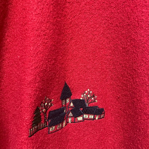 D’allairds Vintage Red Wool Vest with embroidery details - Picture 2 of 5